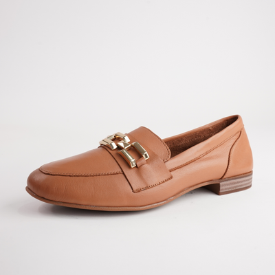 Gyor Tan Leather Loafers