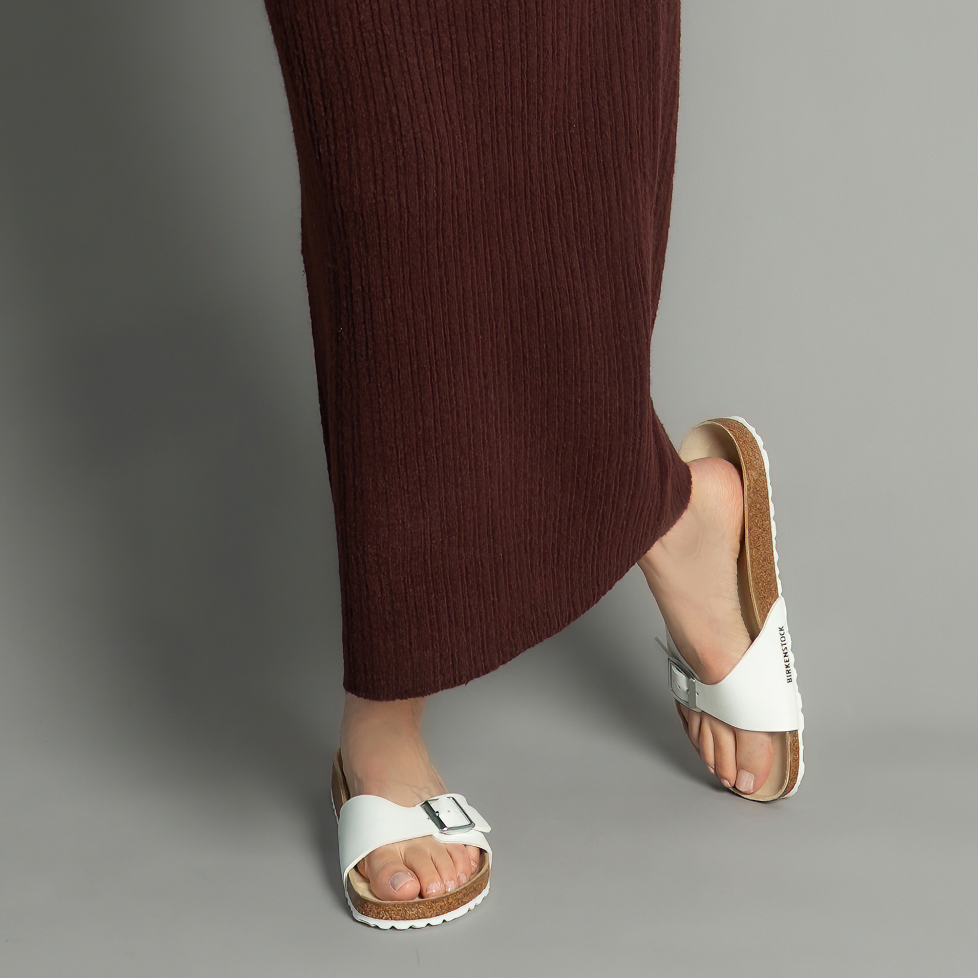 Madrid Birko-Flor White Sandals