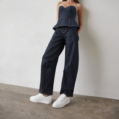 Billie II White Leather Sneakers