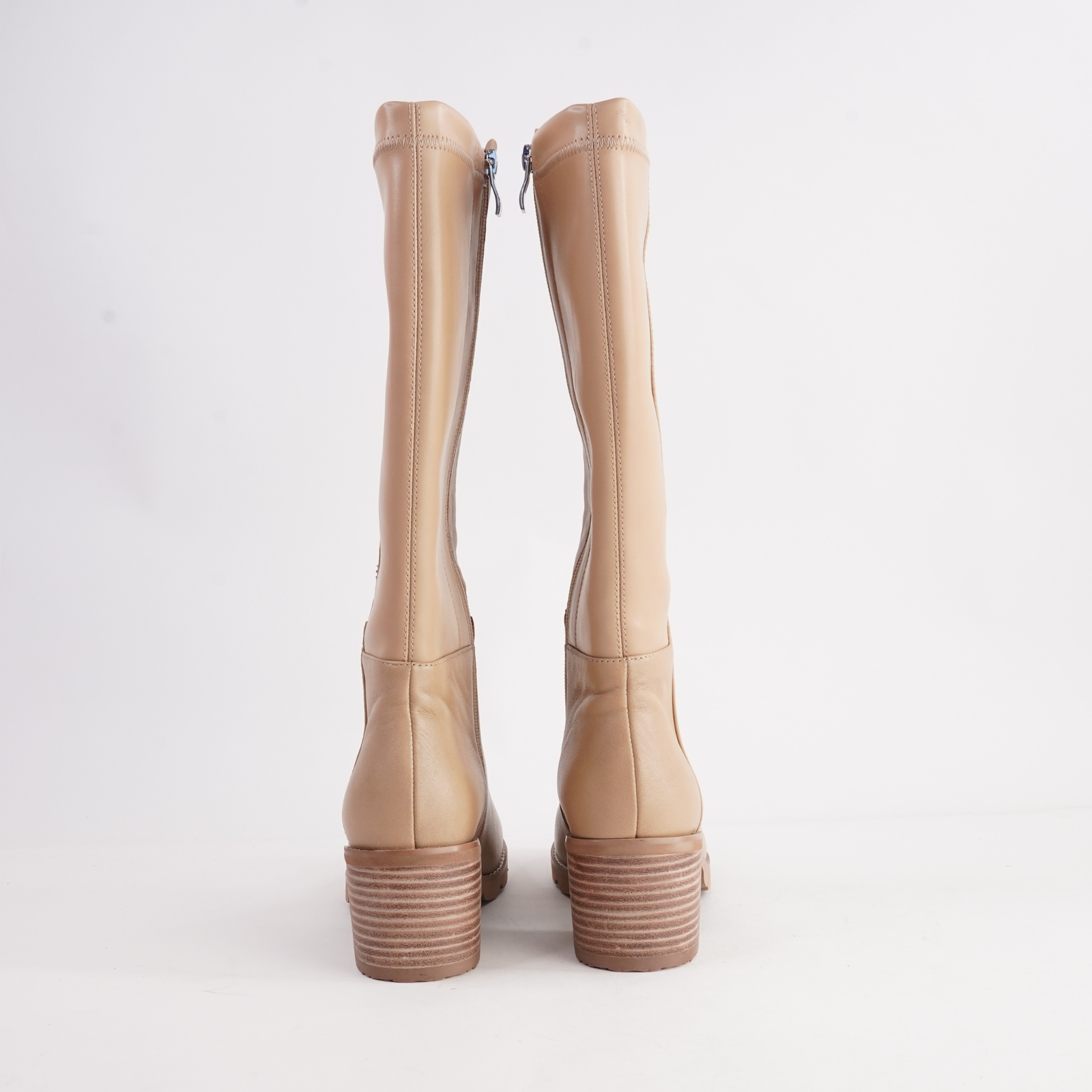 Anderson Camel Leather Knee High Boots