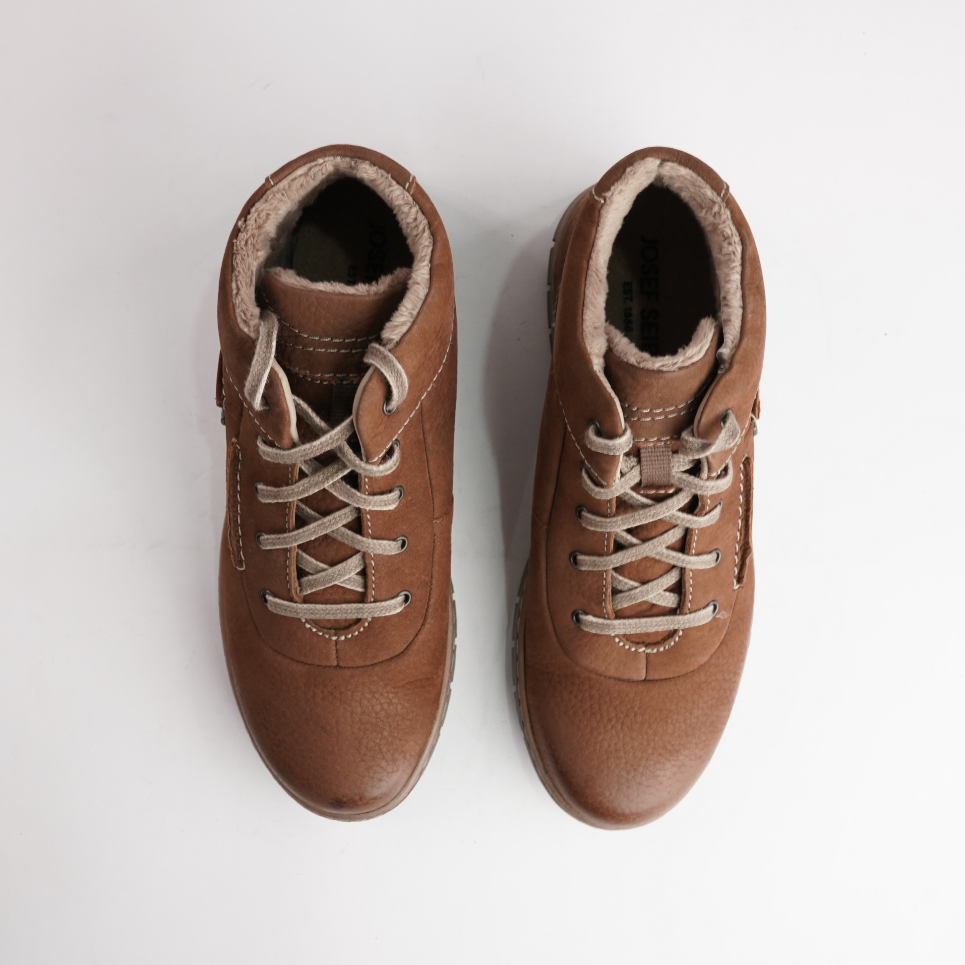 Steffi 53 Cognac Leather Ankle Boots