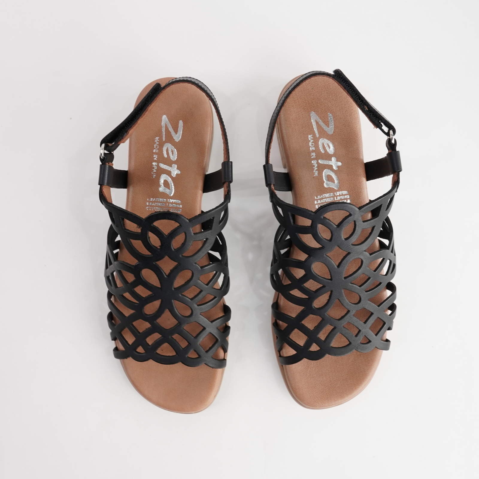 Hilite Black Leather Sandals