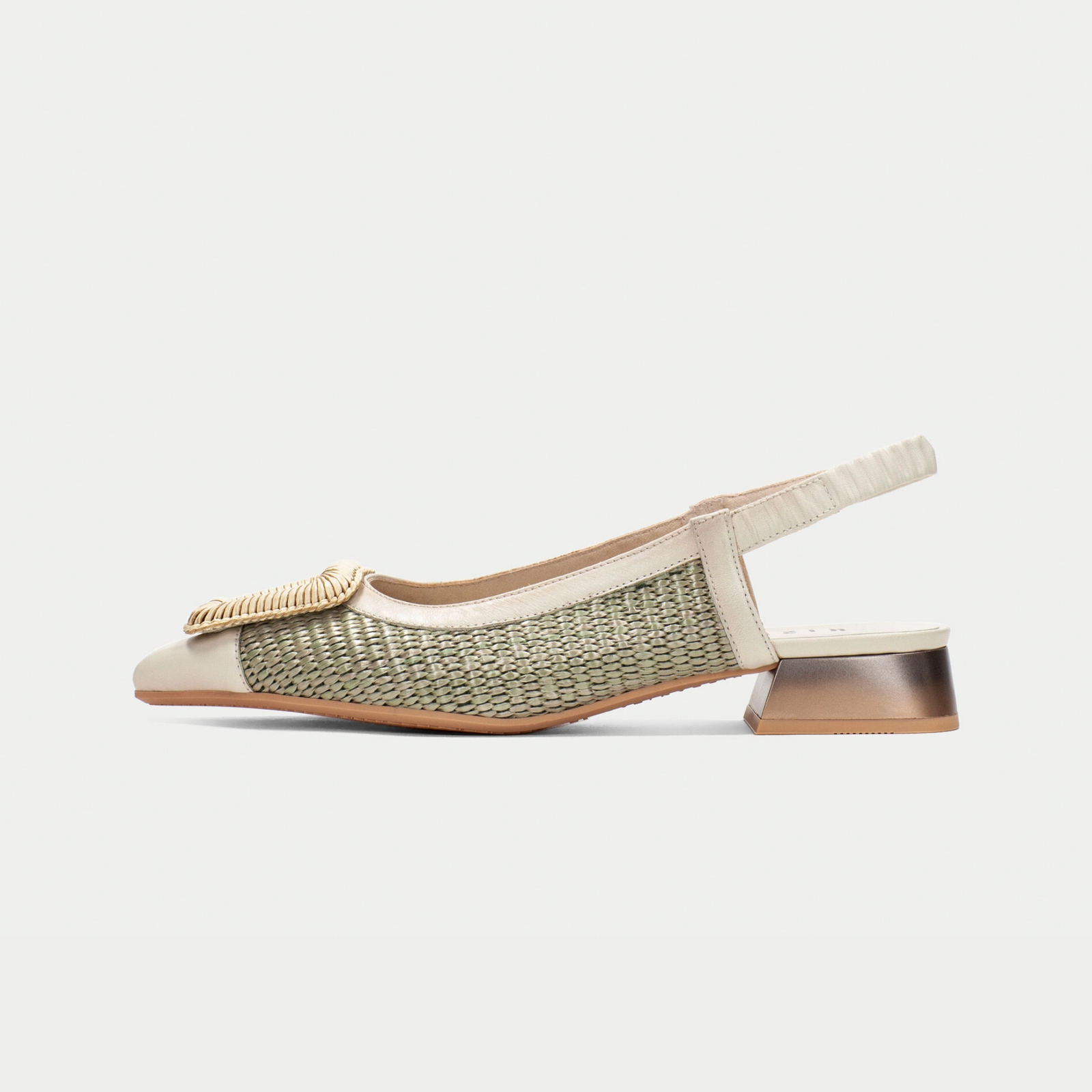 Rhv254046 Latte/ Eucalyptus Leather Flats