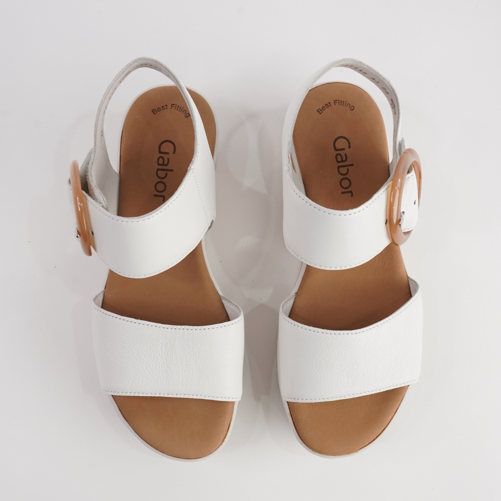 Margo White Leather Sandals