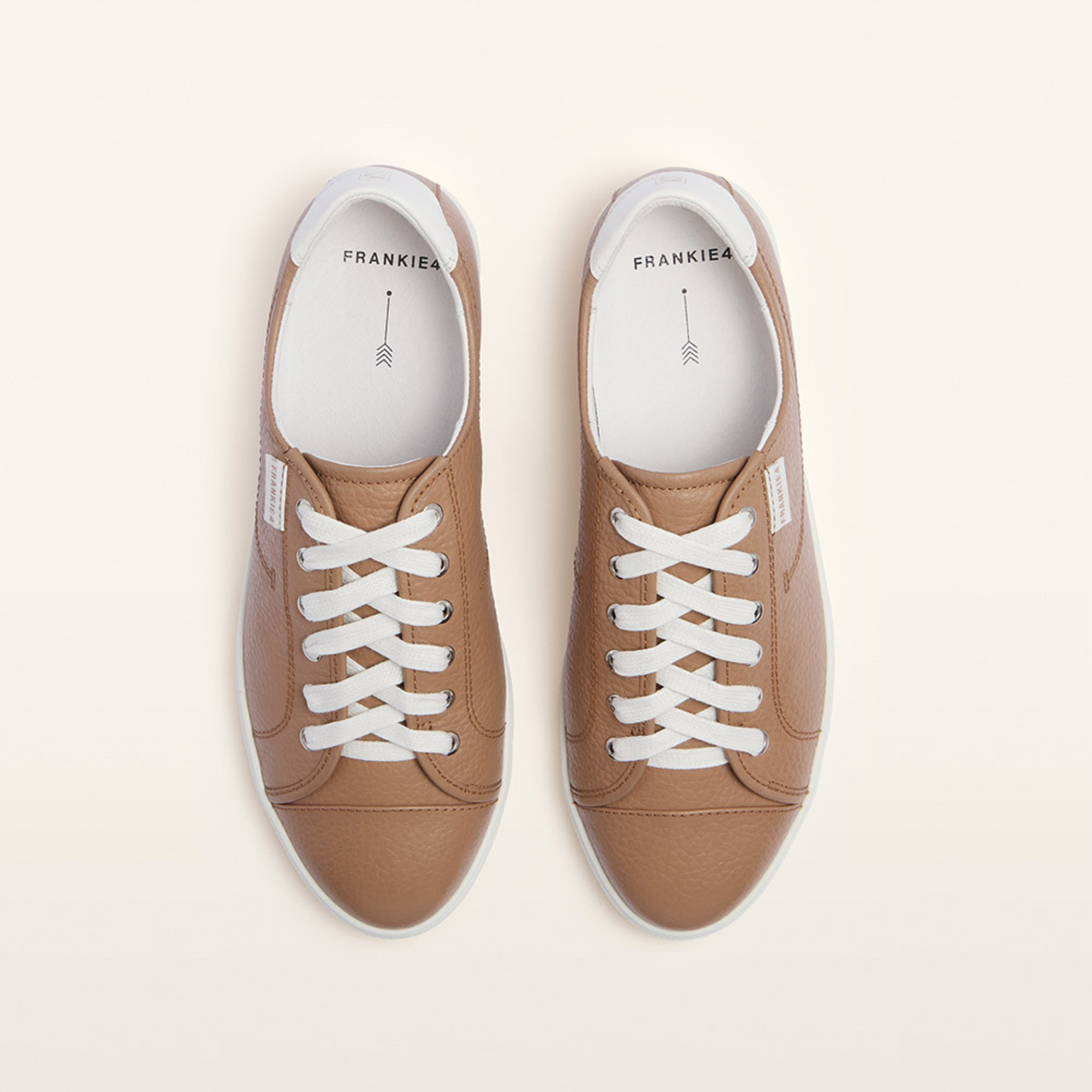 Nat III Soft Tan Tumbled Leather Sneakers
