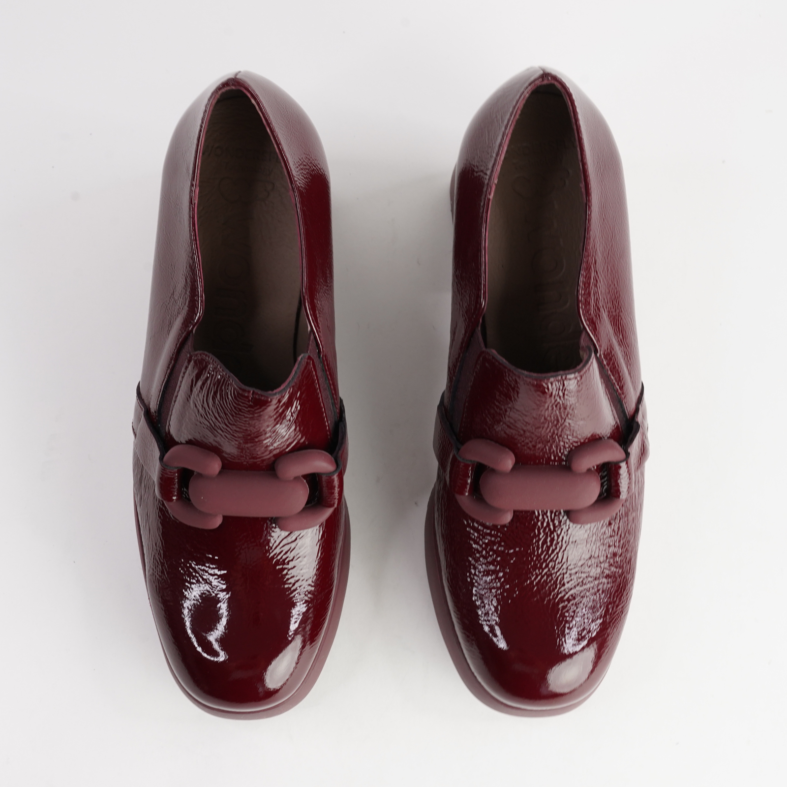 Zylo Vino Patent Heeled Loafers
