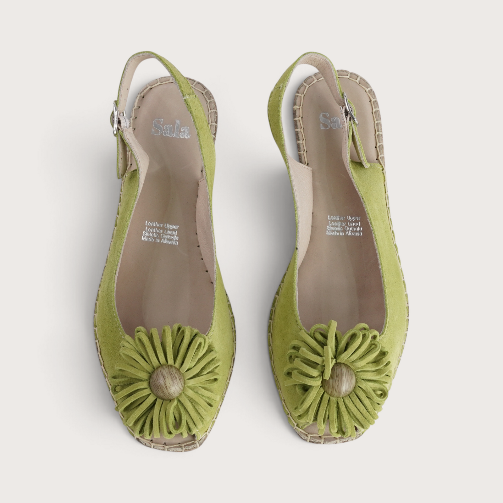 Erica Melon Suede Espadrille Wedges