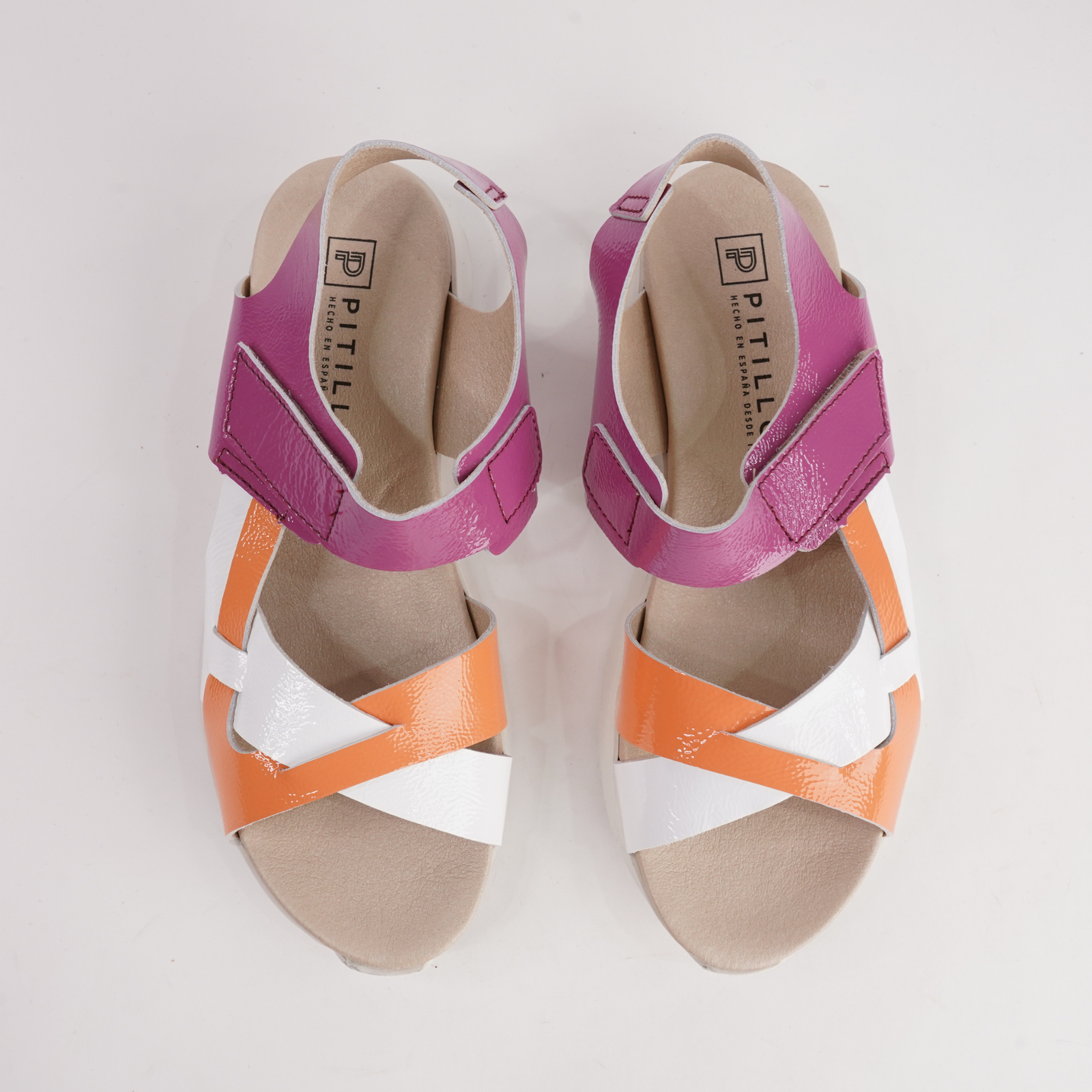 10554 Naranja Leather Sandals