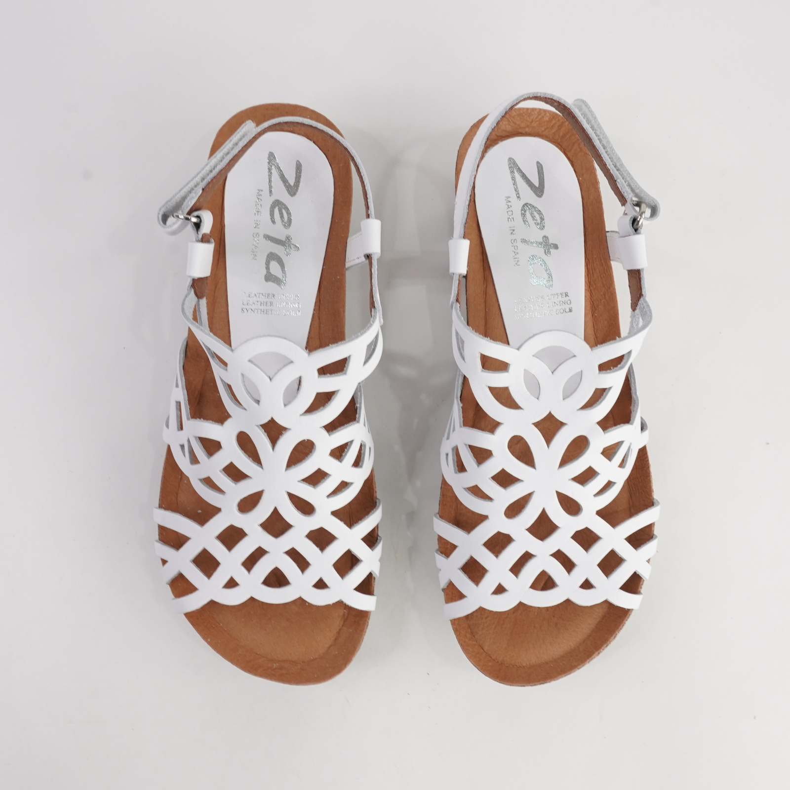 Izabel White Leather Sandals