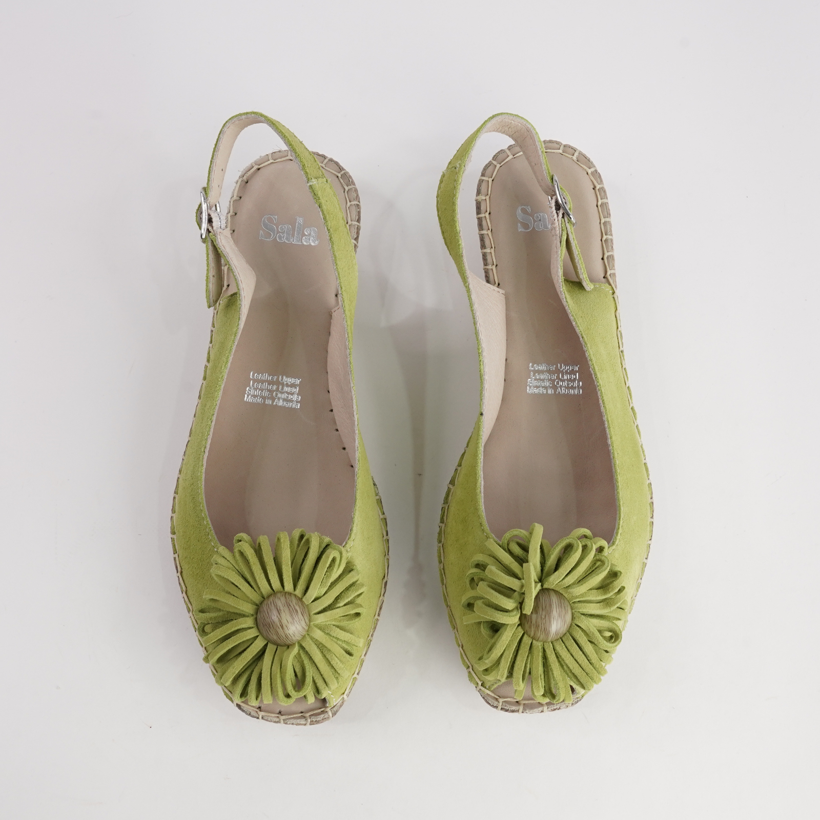 Erica Melon Suede Espadrille Wedges
