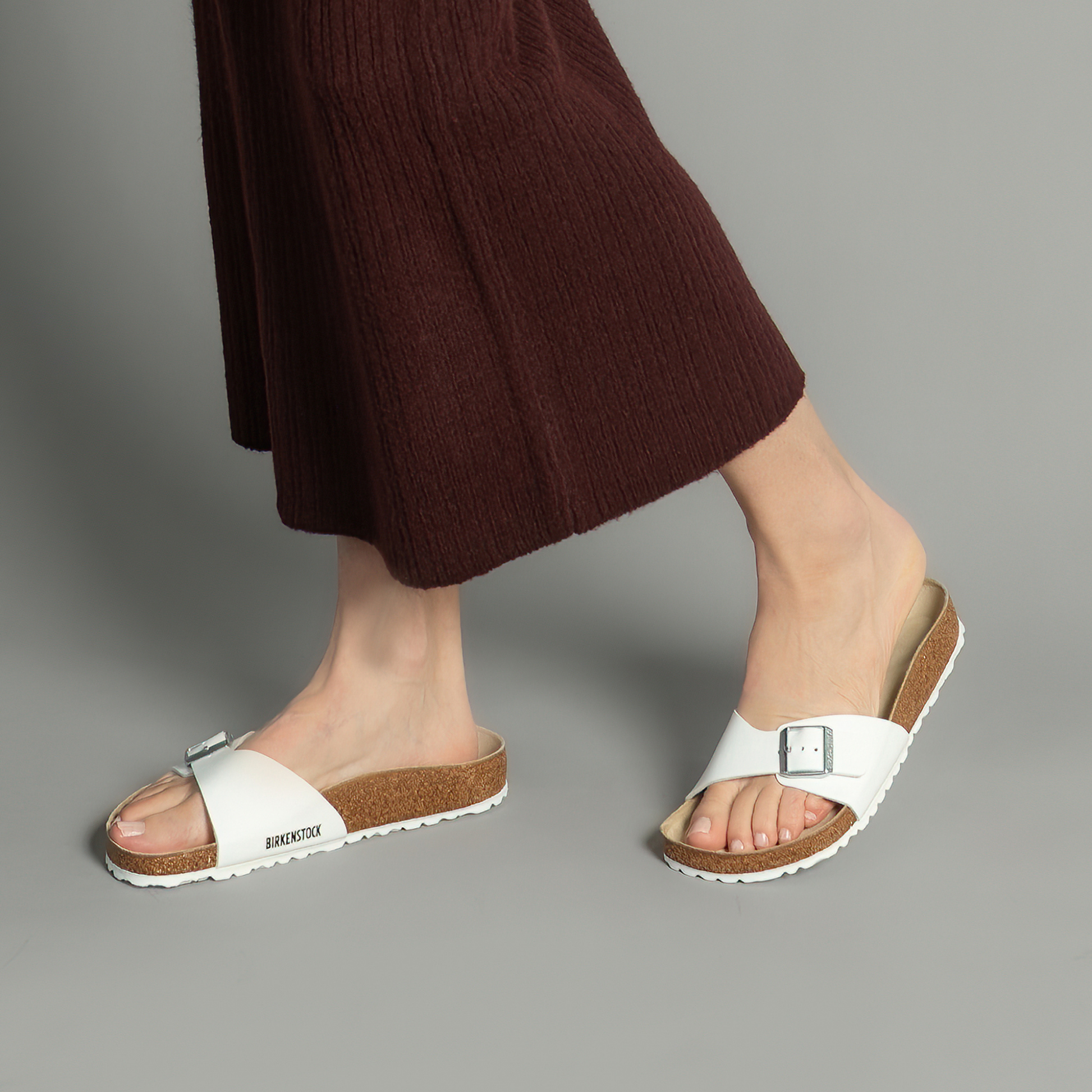 Madrid Birko-Flor White Sandals