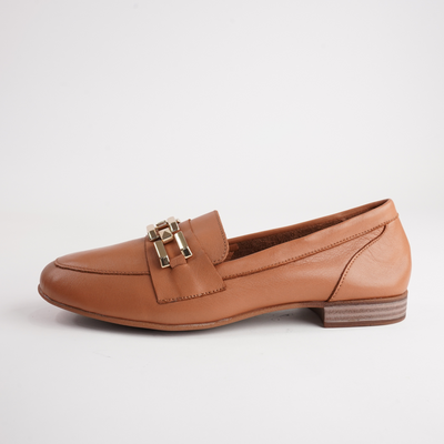Gyor Tan Leather Loafers