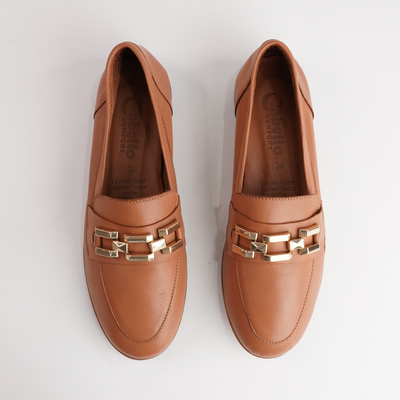 Gyor Tan Leather Loafers