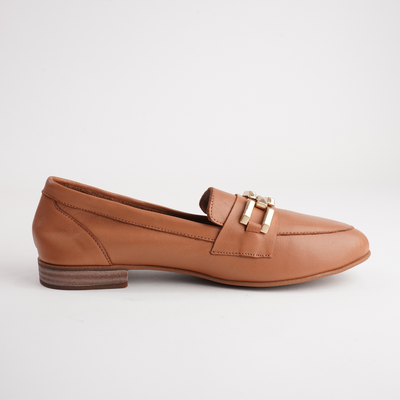 Gyor Tan Leather Loafers