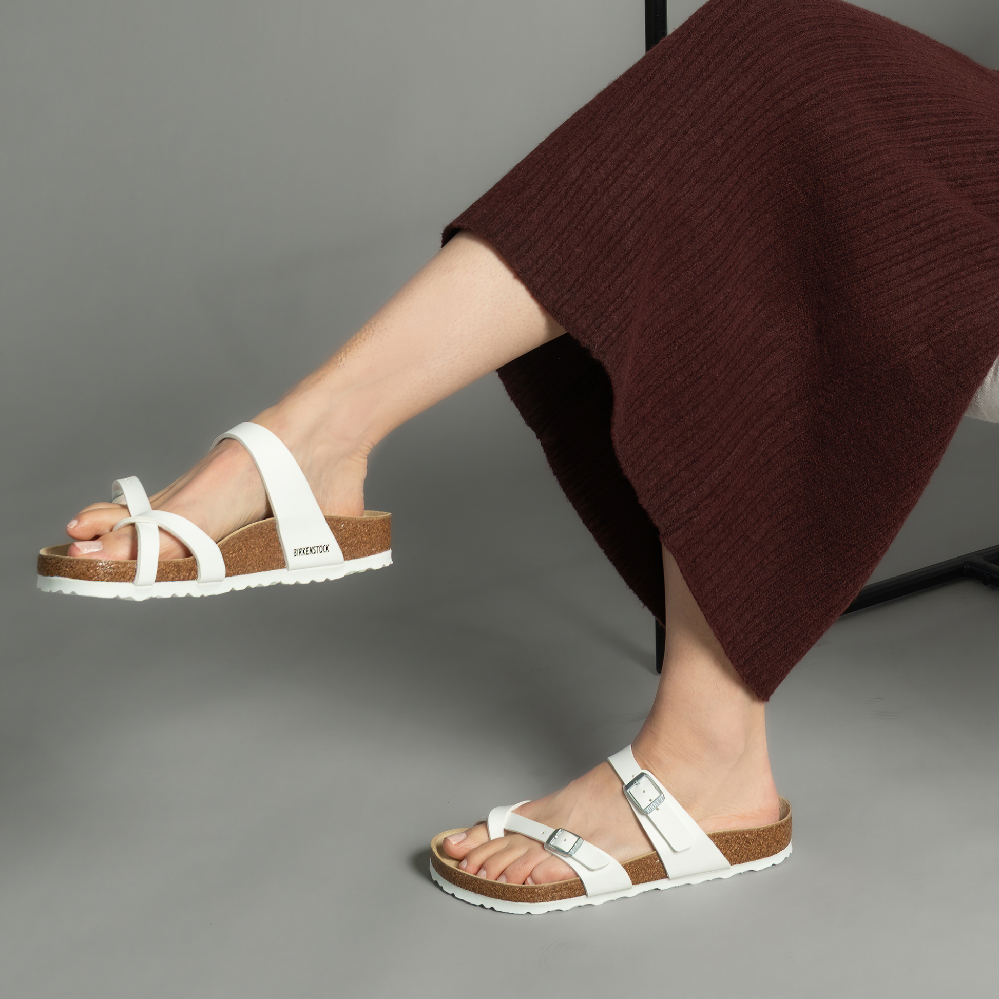 Mayari Birko-Flor White Sandals