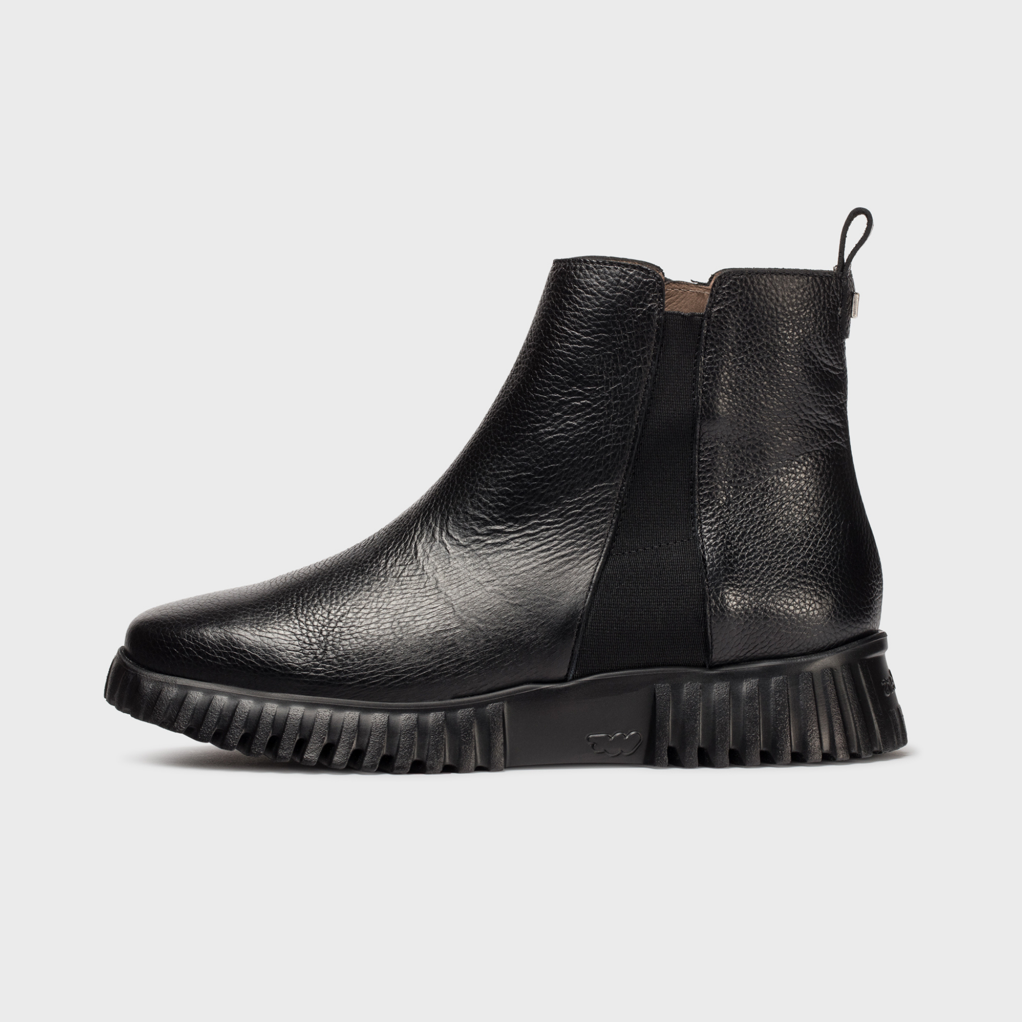 Nexon Negro Leather Ankle Boots