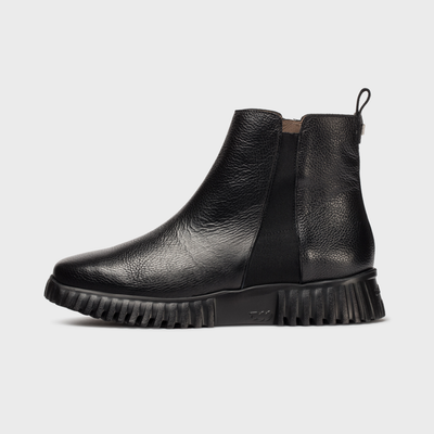 Nexon Negro Leather Ankle Boots