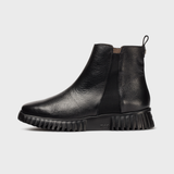 Nexon Negro Leather Ankle Boots