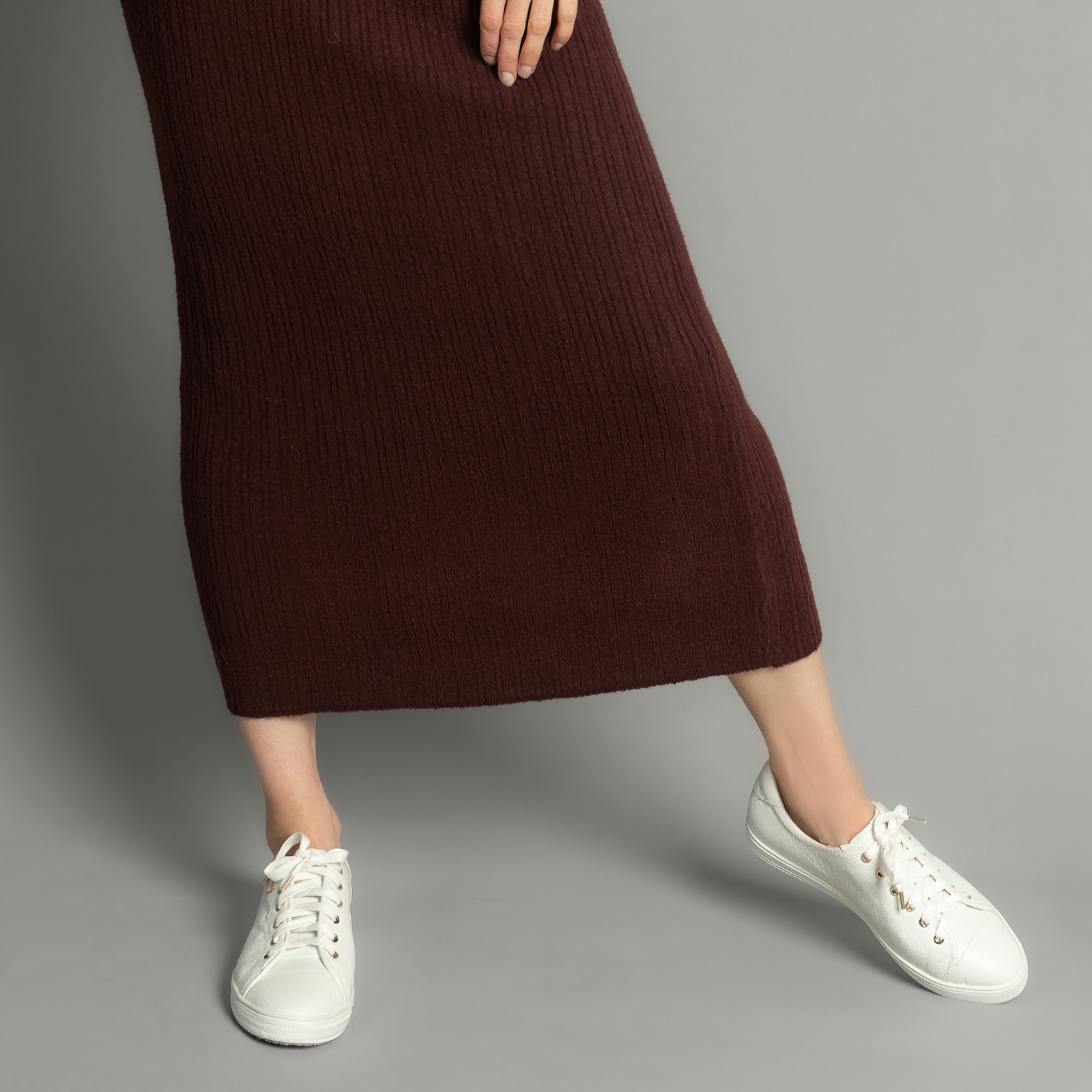 Nat III White Tumbled Leather Sneakers