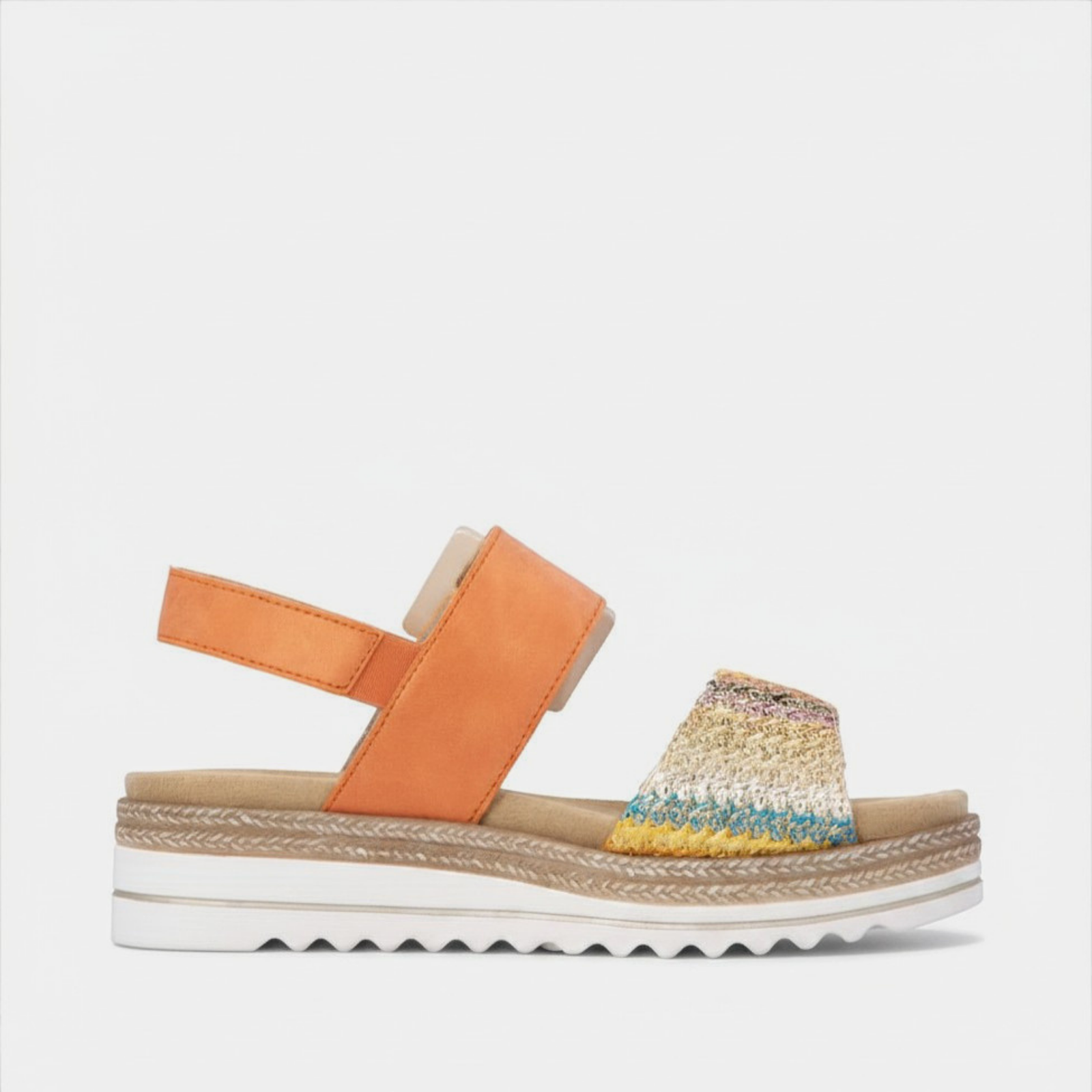 D0Q62 Gold Multi Sandals