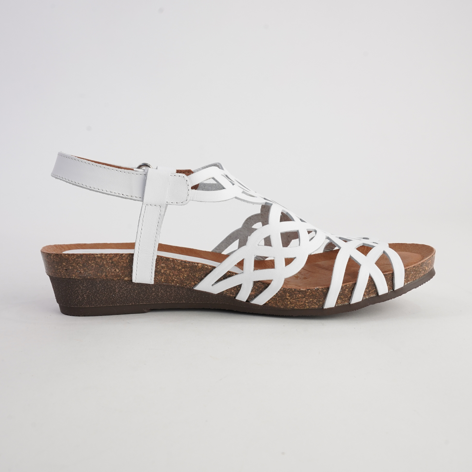 Izabel White Leather Sandals