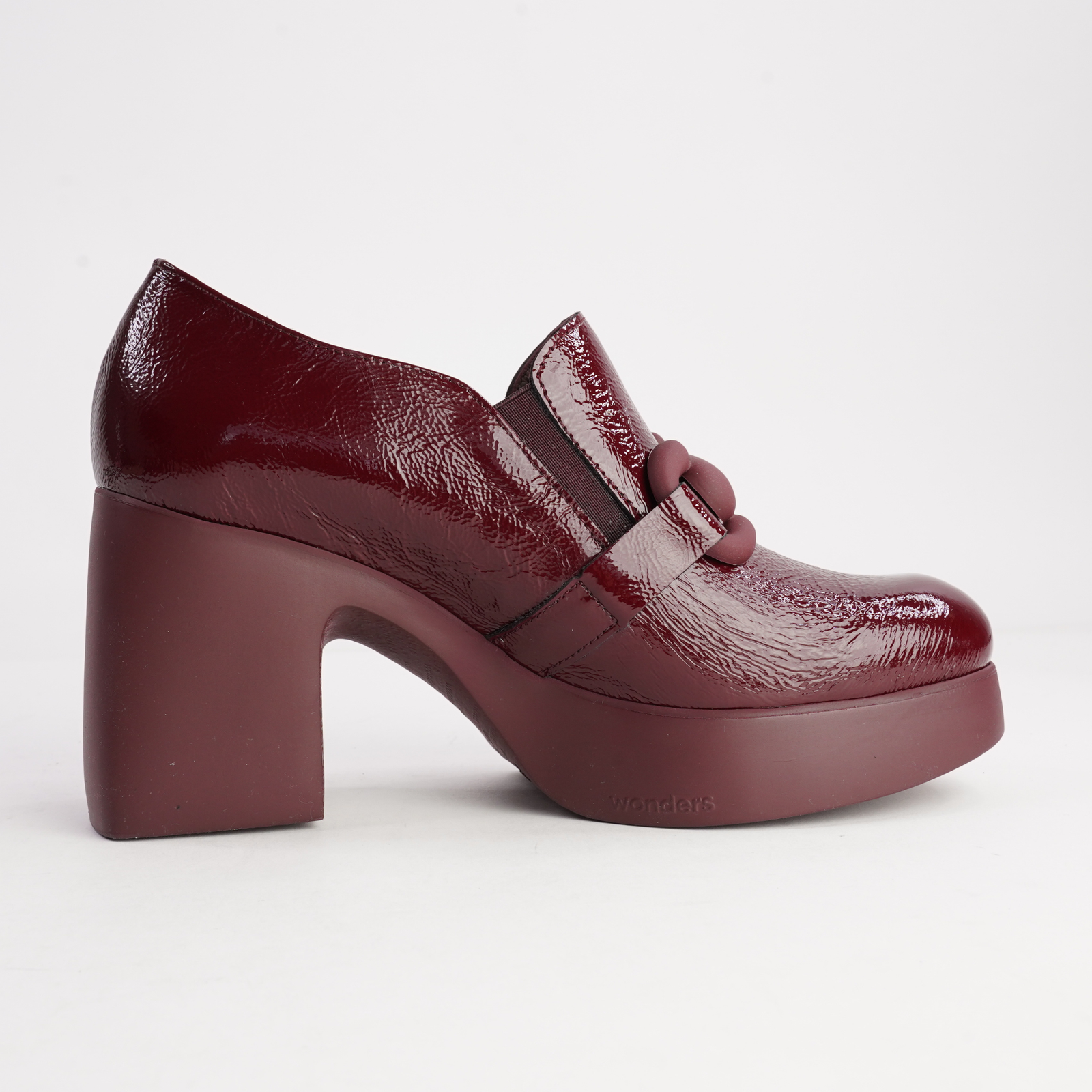 Zylo Vino Patent Heeled Loafers