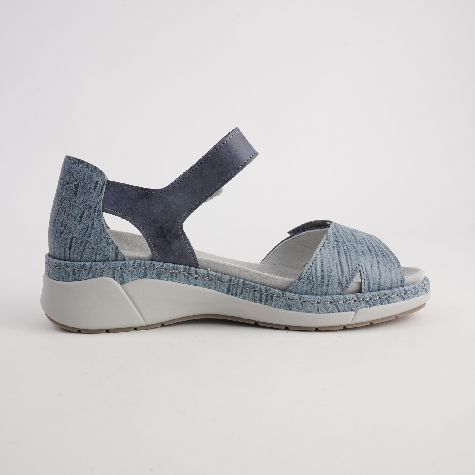 Dickens Cobalt Leather Sandals