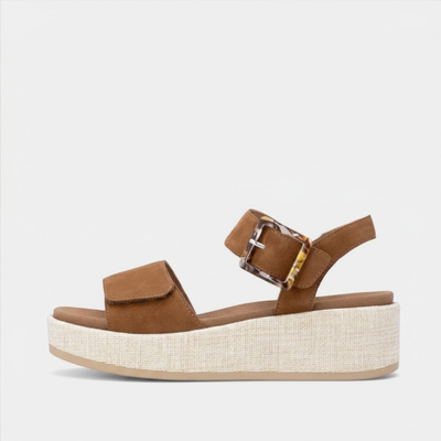 D1N54 Noccia Suede Wedge Sandals