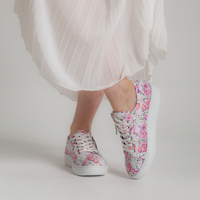 Eg11p Floral Leather Sneakers