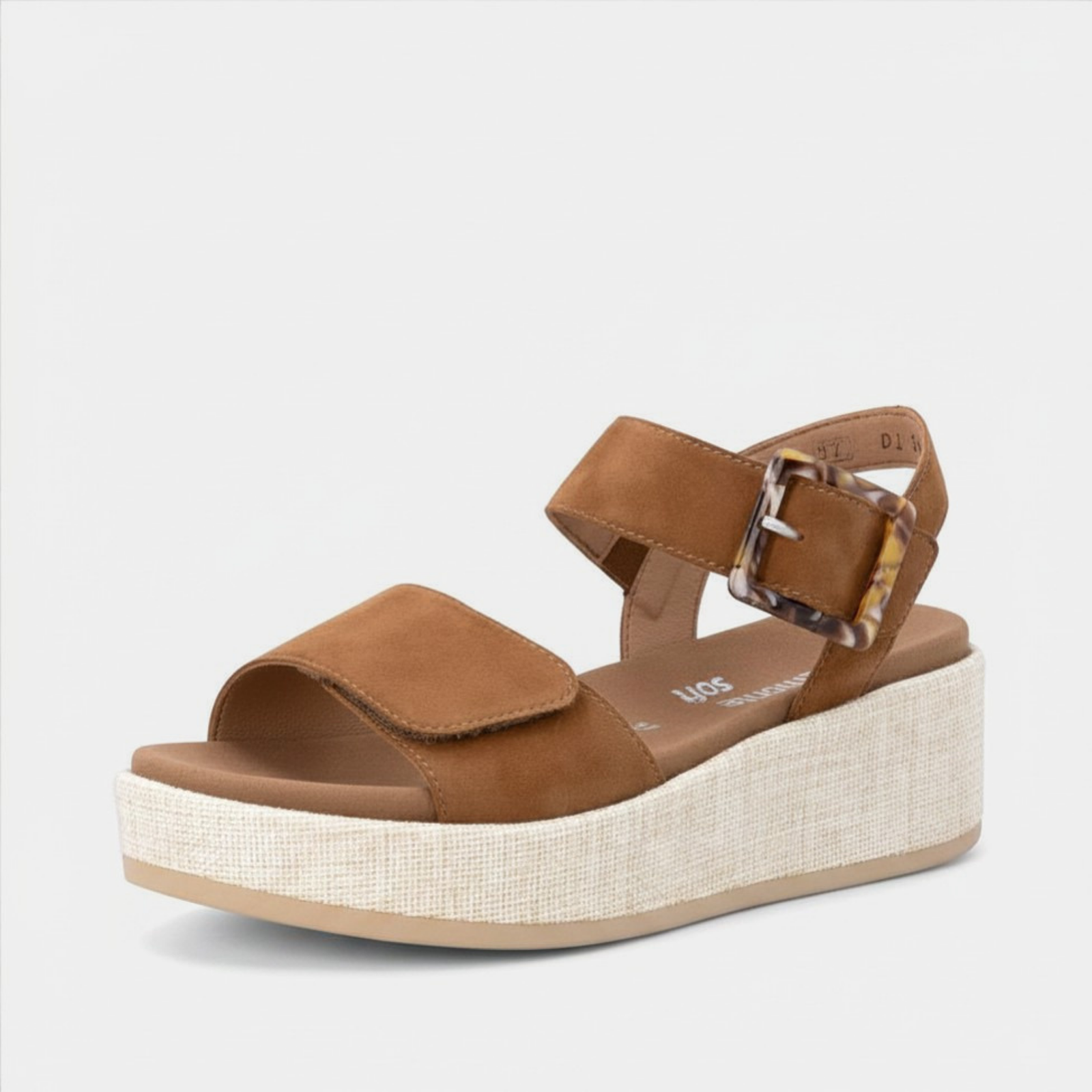 D1N54 Noccia Suede Wedge Sandals