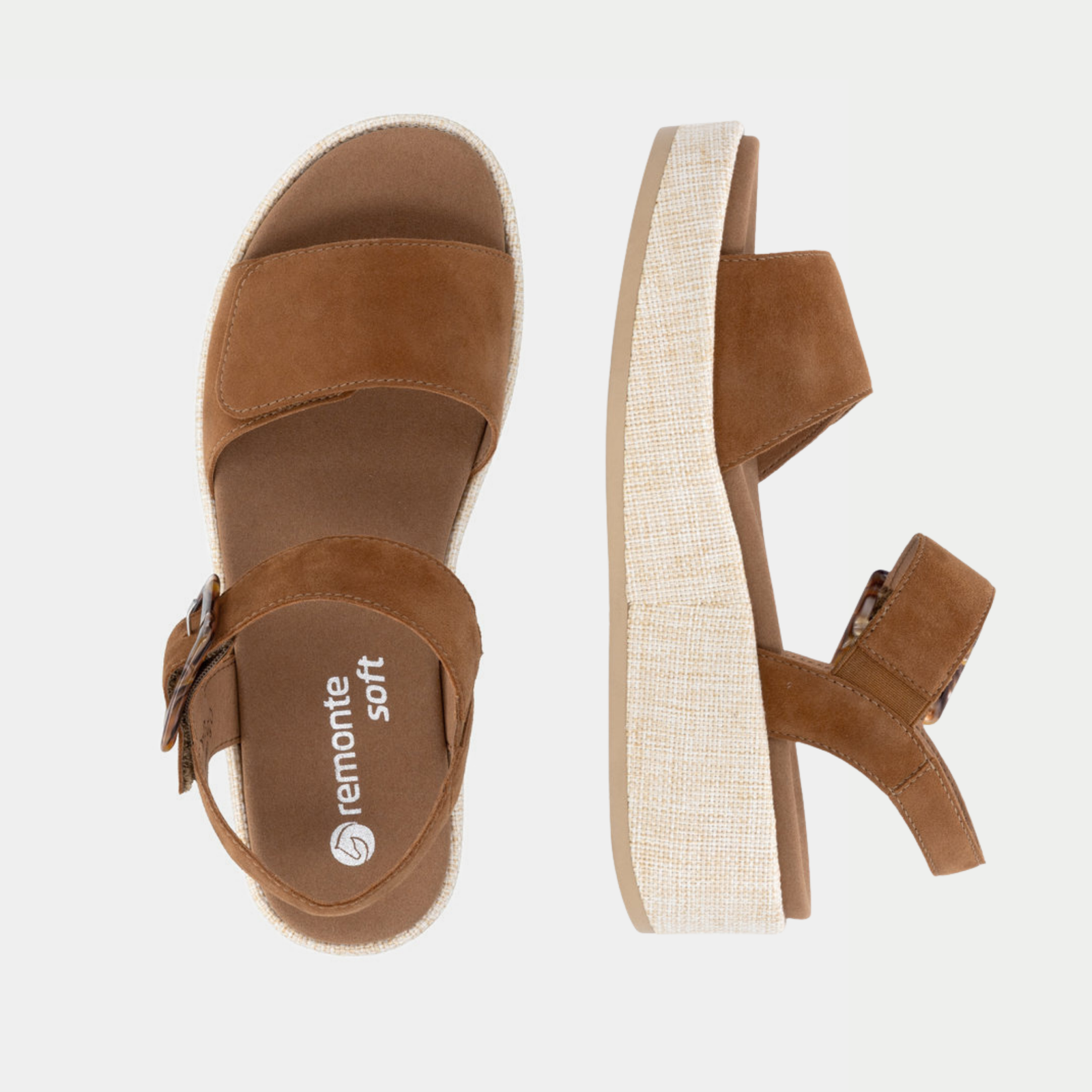 D1N54 Noccia Suede Wedge Sandals