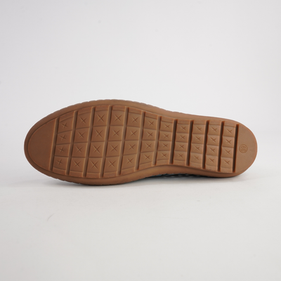 Kroon Denim Leather Lace Up Flats