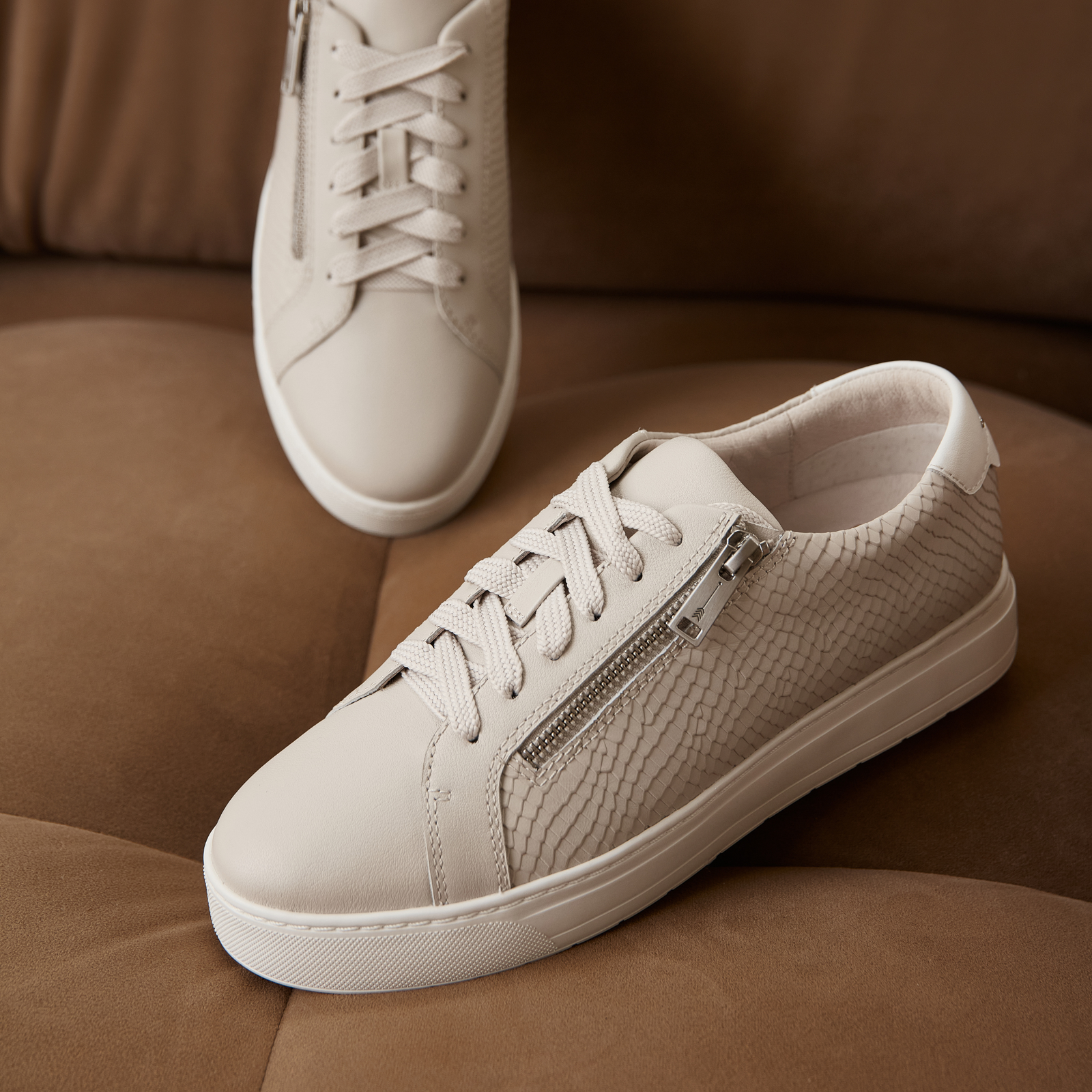 Billie II Bone Leather Sneakers