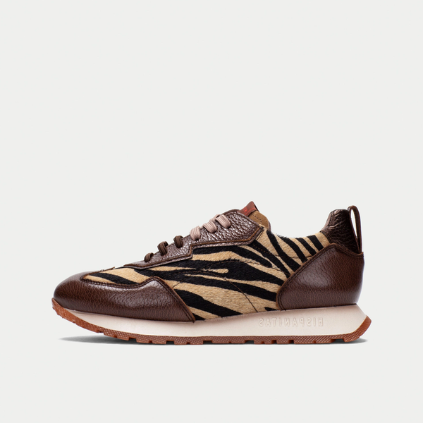 ZZI254312 Avellena/ Zebra Leather Sneakers by Hispanitas – Garda