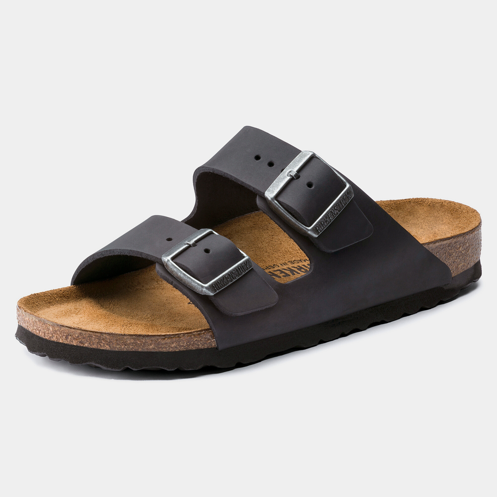 Arizona Oiled Leather Black Sandals