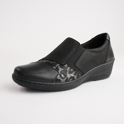 Cp461-18 Black Combo Leather Flats