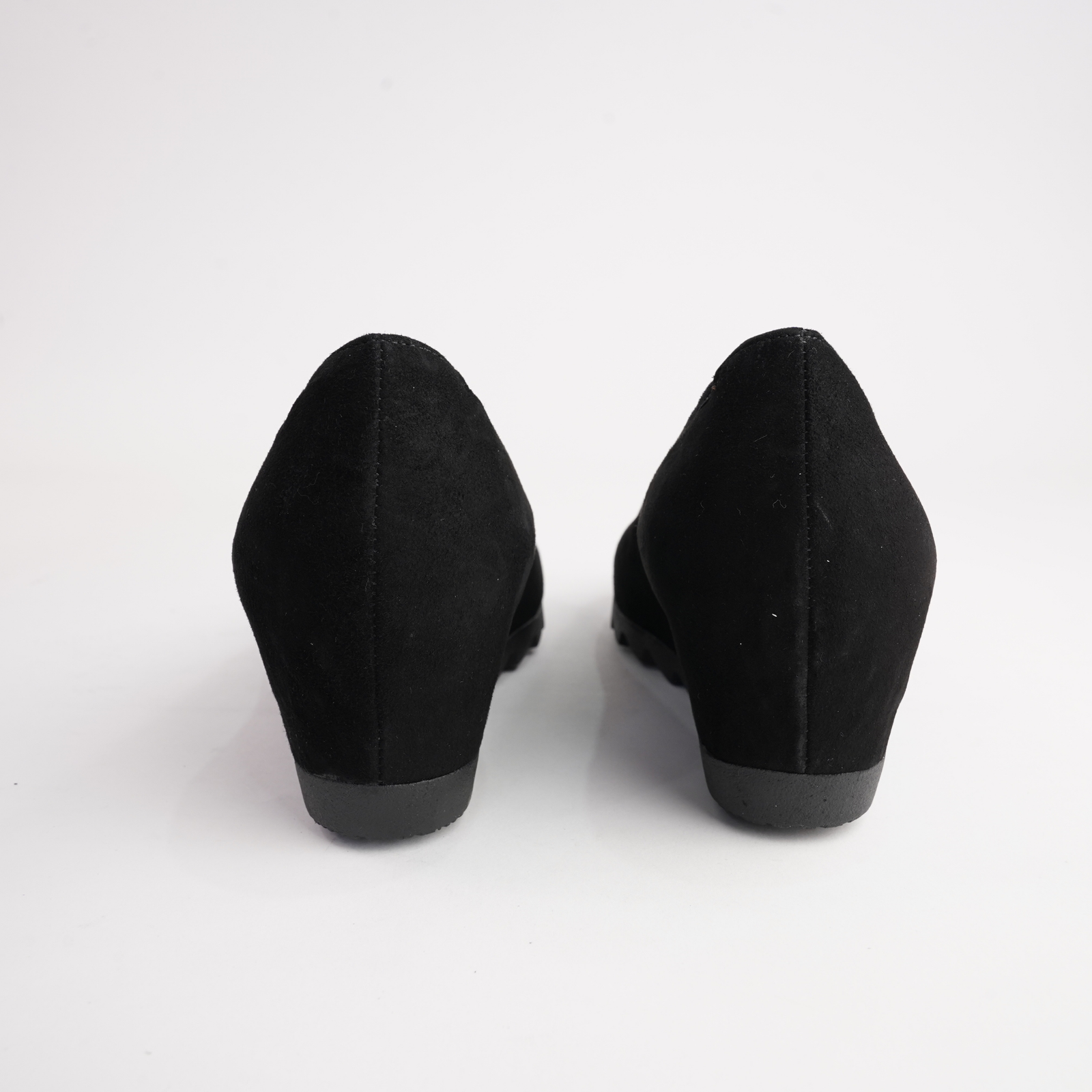 Gail Black Suede Leather Heels