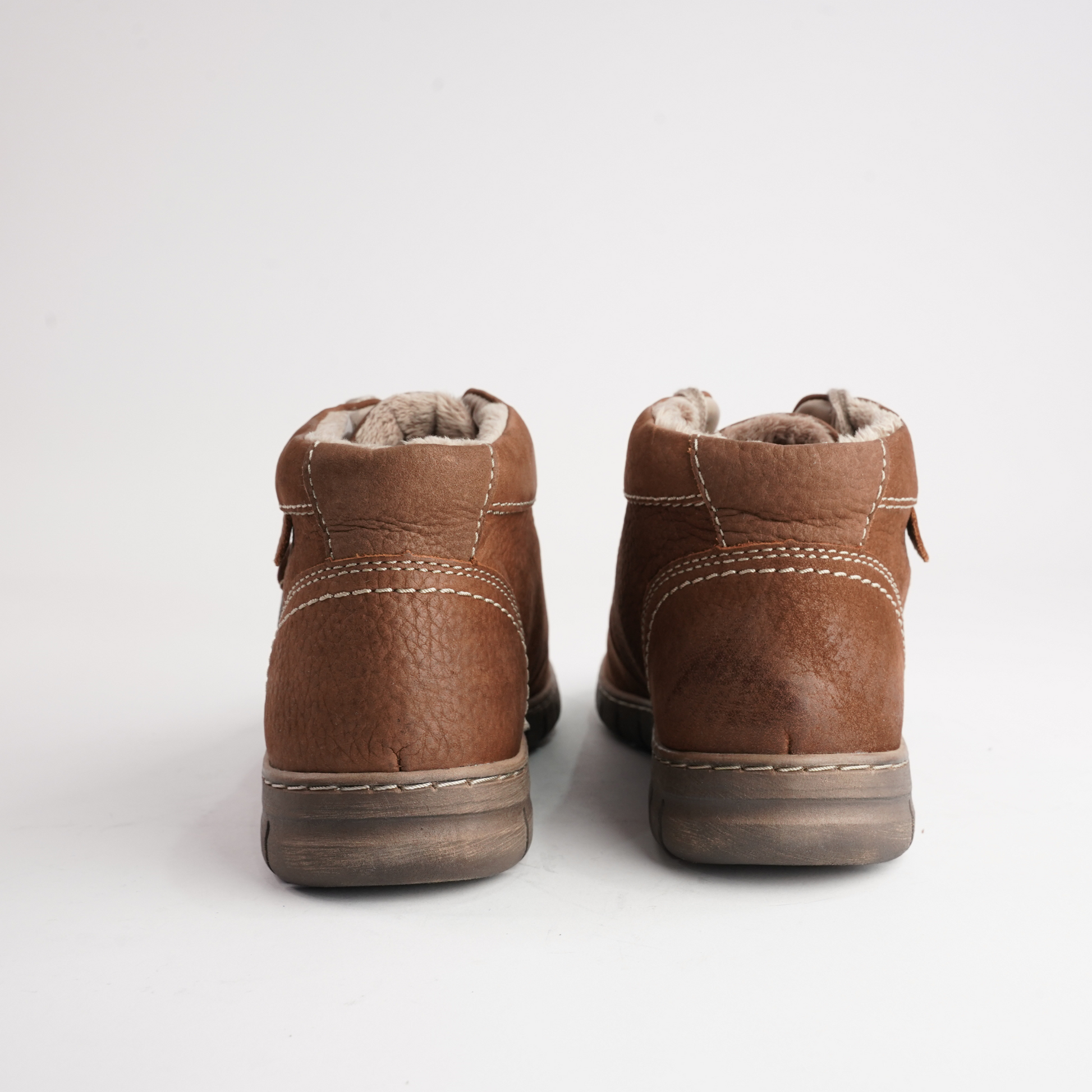 Steffi 53 Cognac Leather Ankle Boots