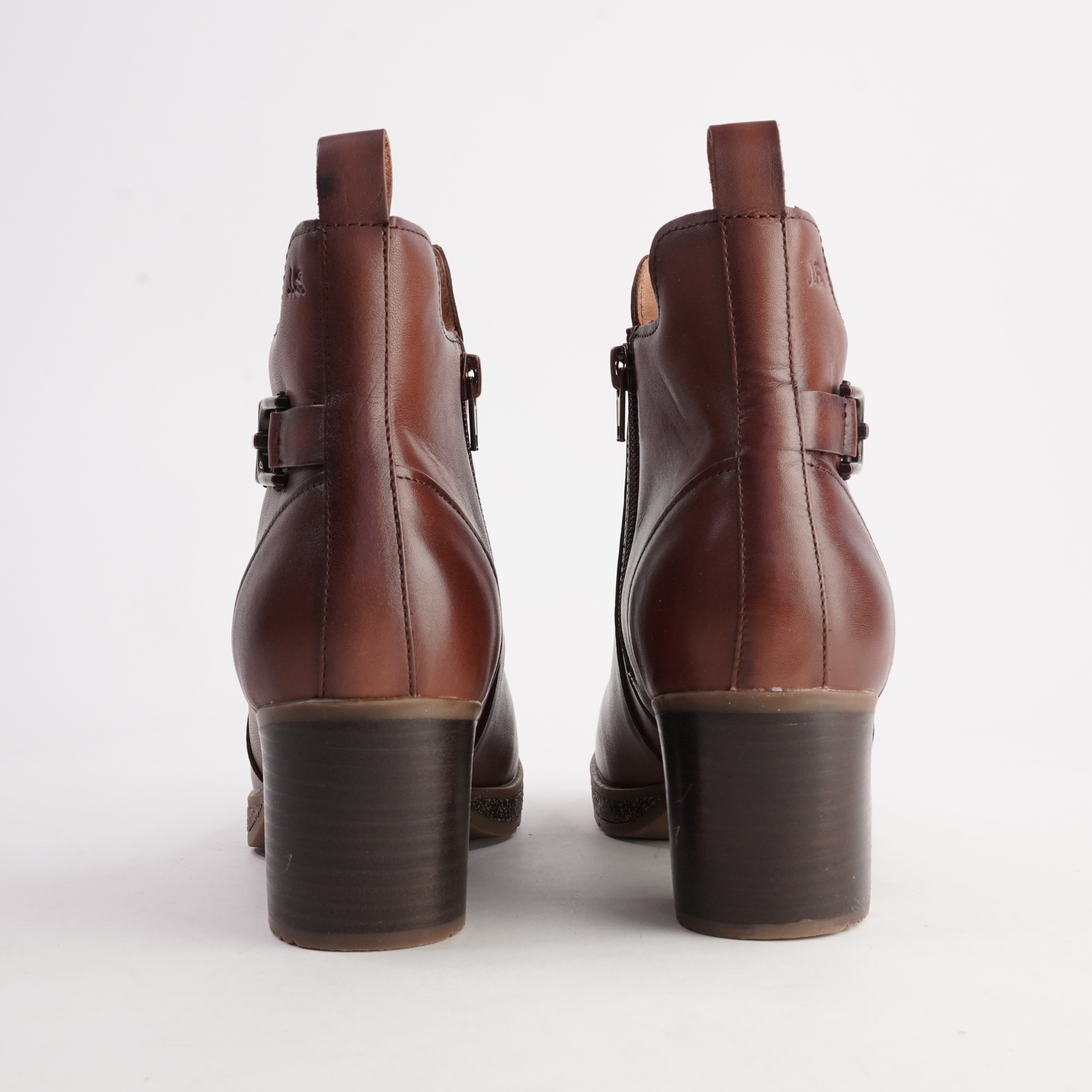Gloria 04 Cognac Leather Ankle Boots