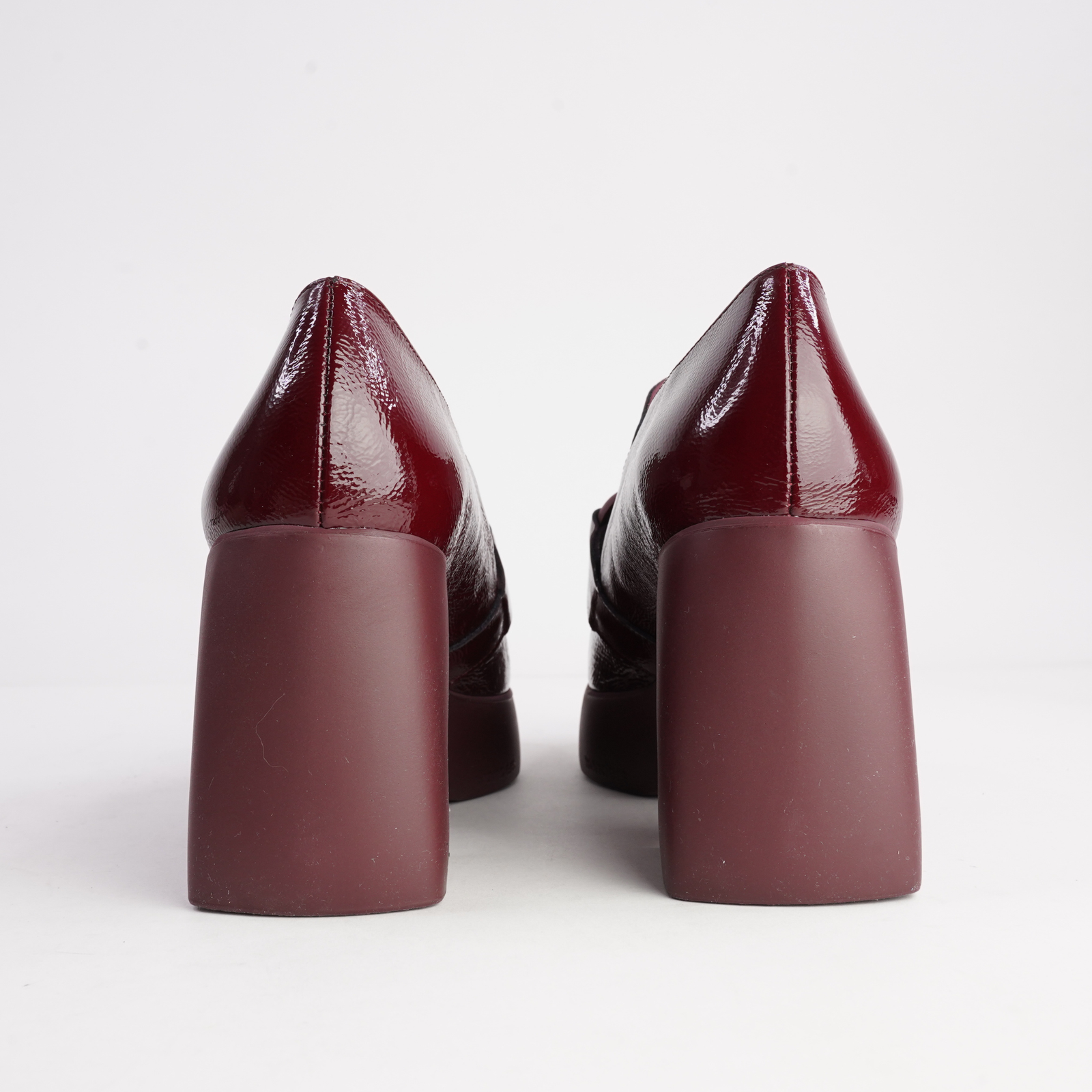 Zylo Vino Patent Heeled Loafers