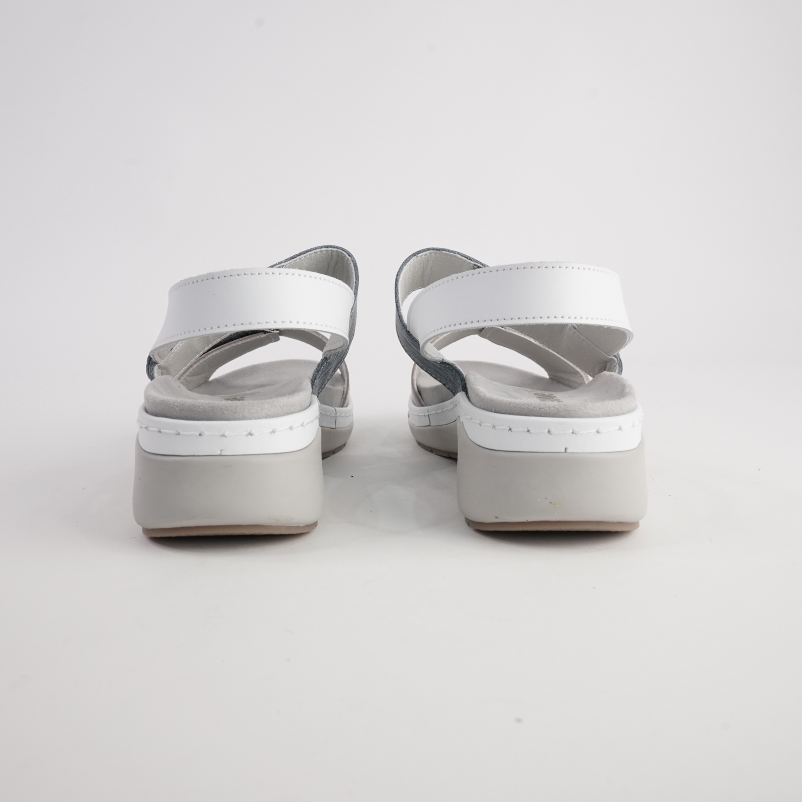 Dixie White Multi Leather Sandals