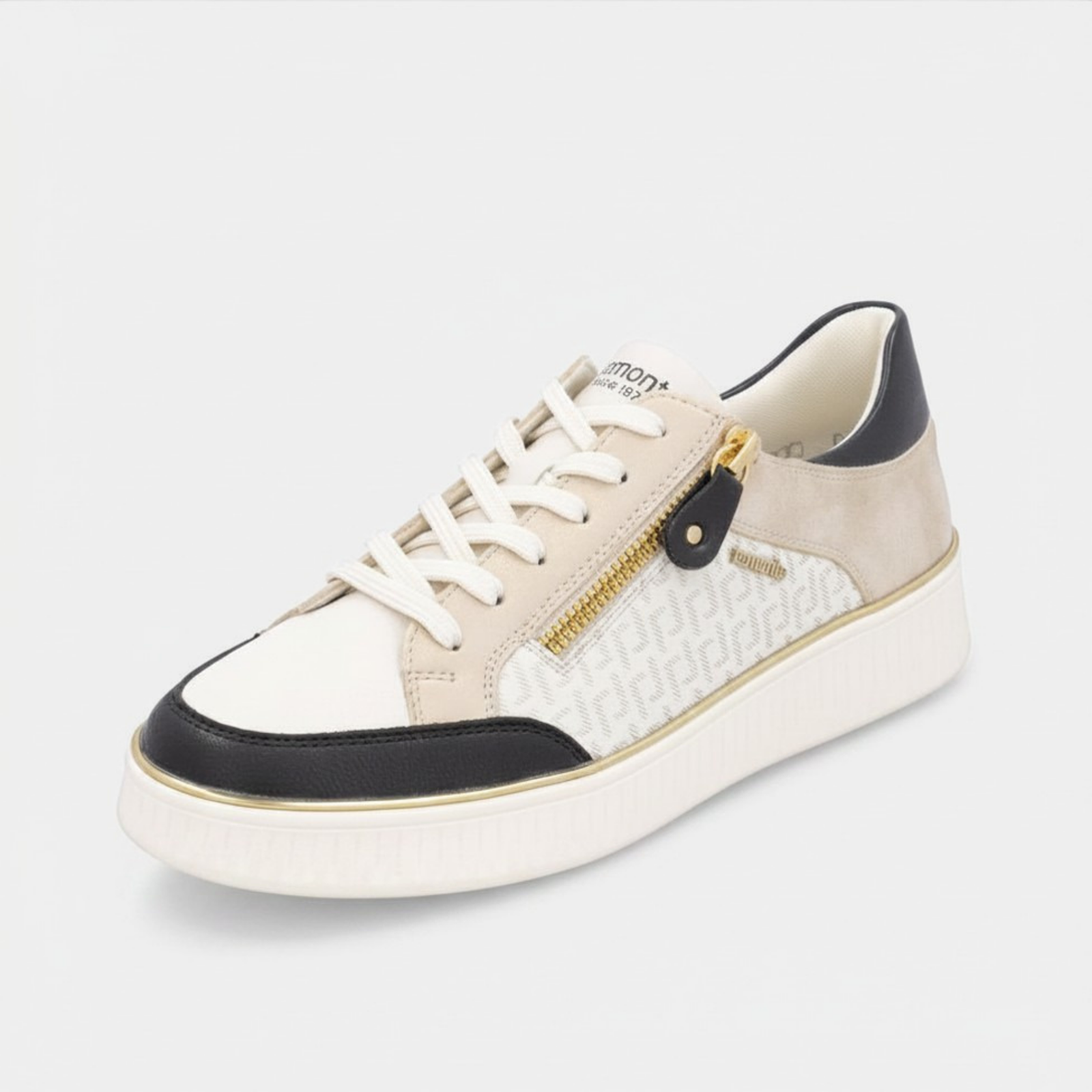 D2E04 Black Crema Combo Sneakers