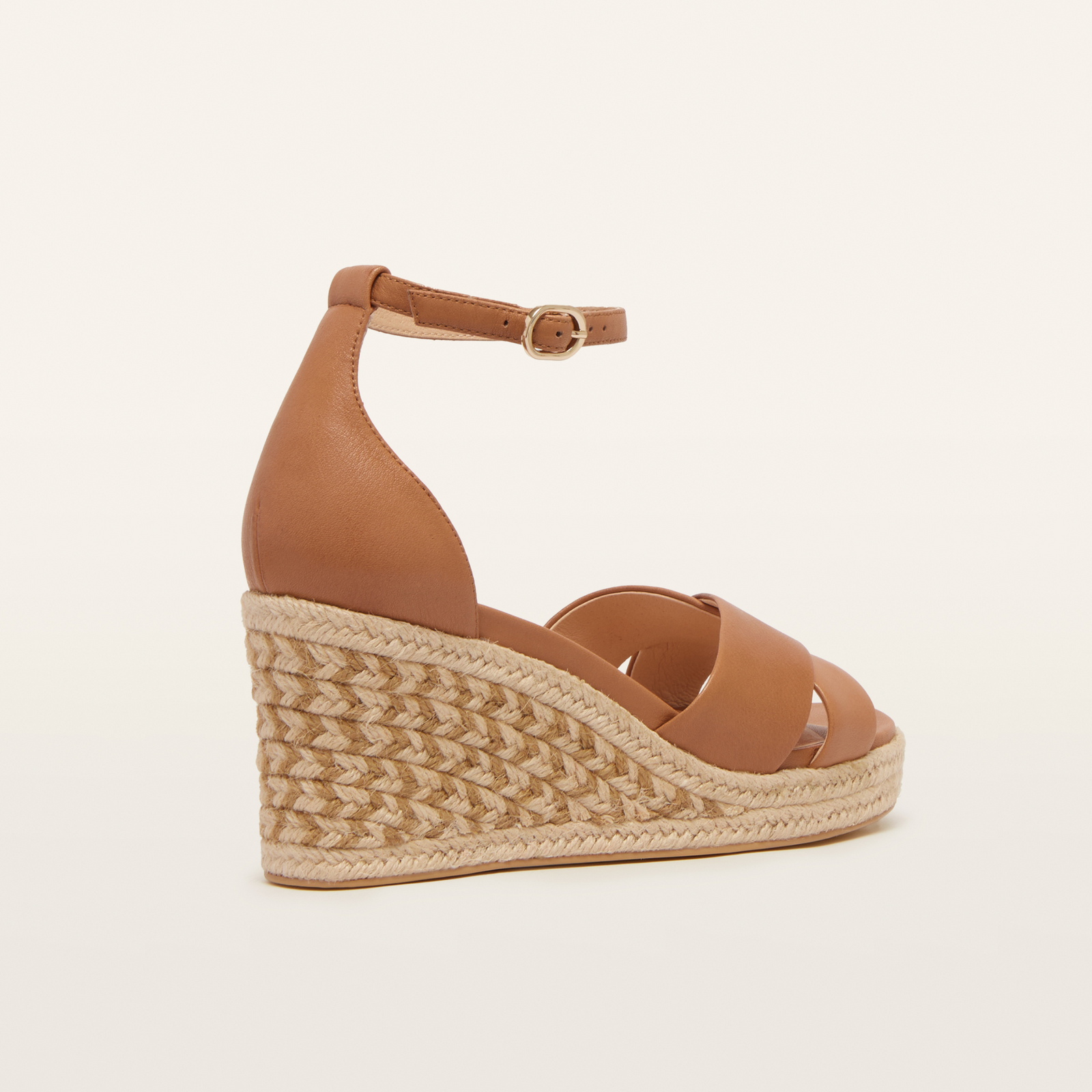 Baker Tan Leather Espadrille Wedges
