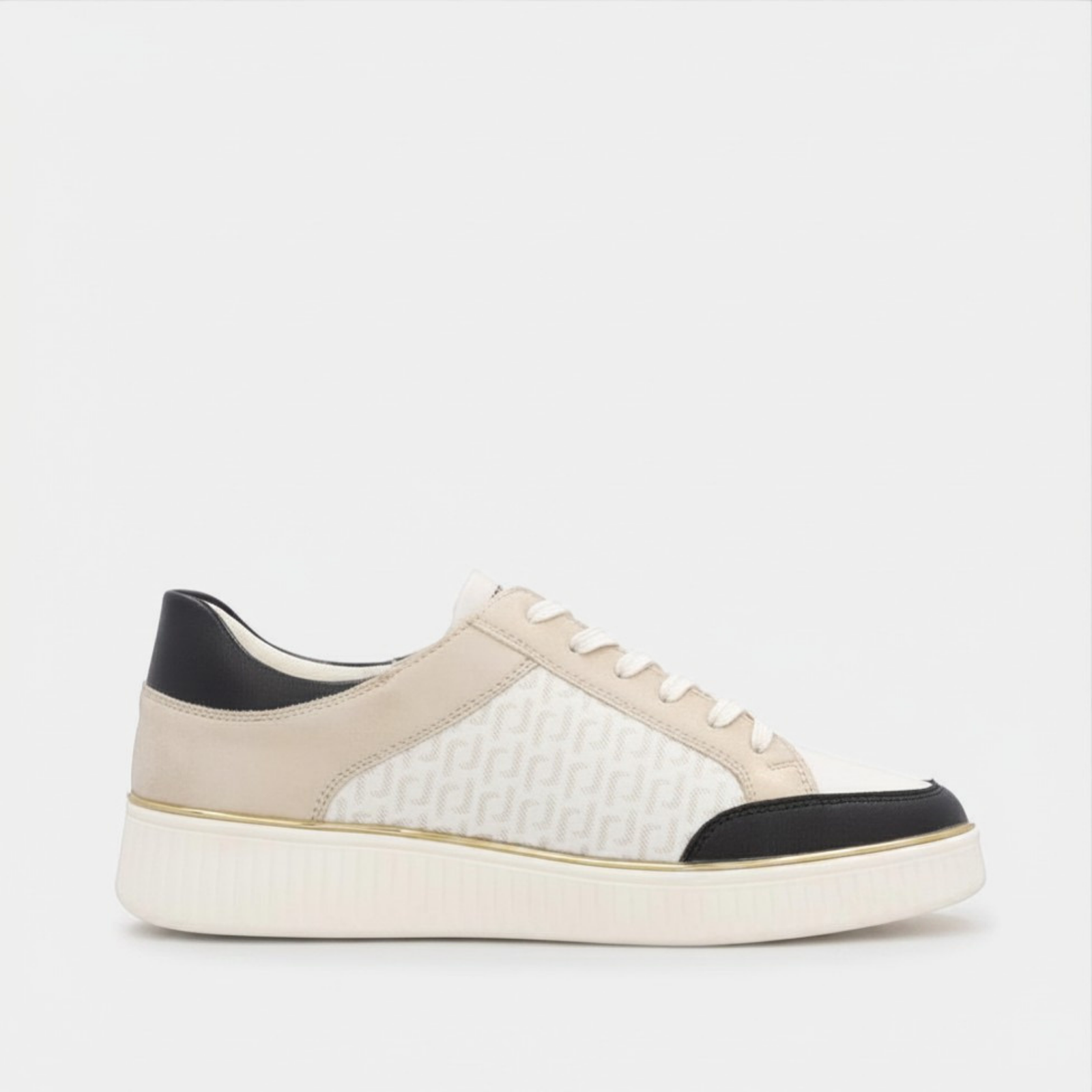 D2E04 Black Crema Combo Sneakers