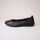 Fenja 01 Black/black Leather Ballet Flats