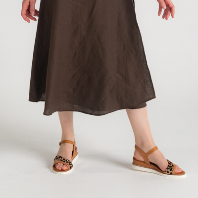 Eclipse Tan Leather Sandals