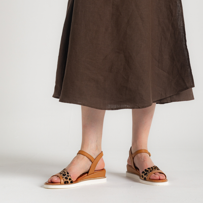 Eclipse Tan Leather Sandals