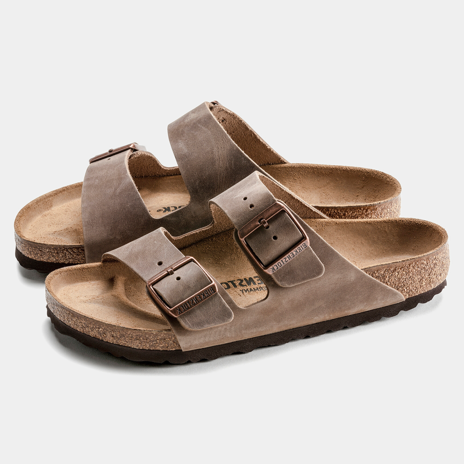 Arizona Oiled Leather Tobacco Brown Sandals