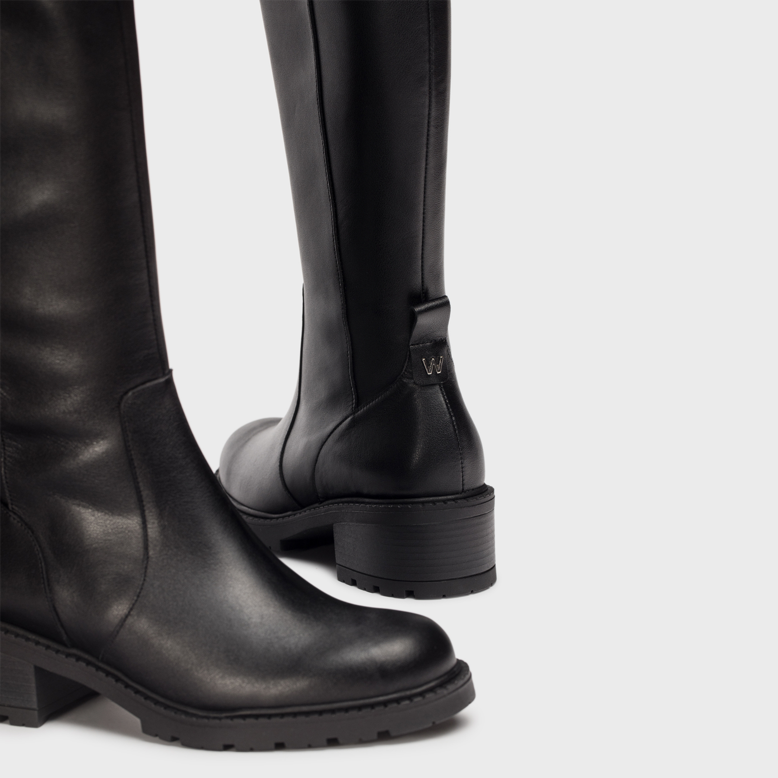 Solari Negro Knee High Boots