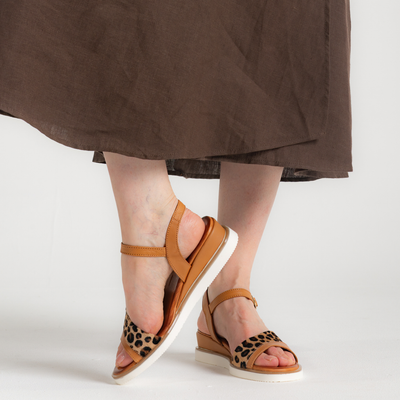 Eclipse Tan Leather Sandals